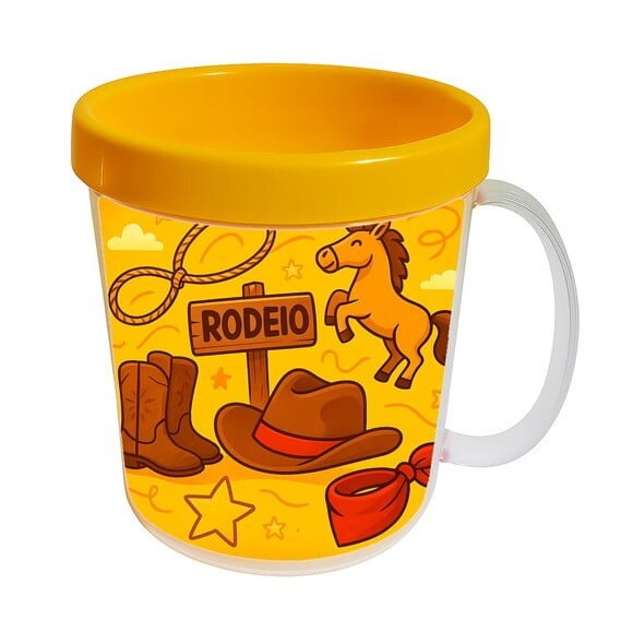 Caneca Acrílica Infantil Personalizada Rodeio