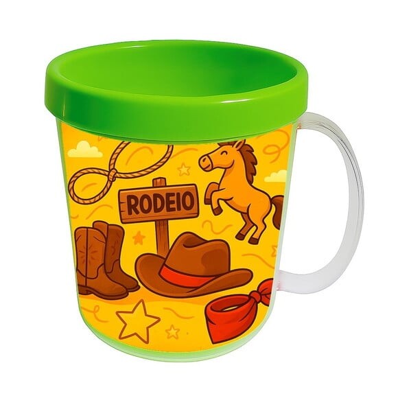Caneca Acrílica Infantil Personalizada Rodeio