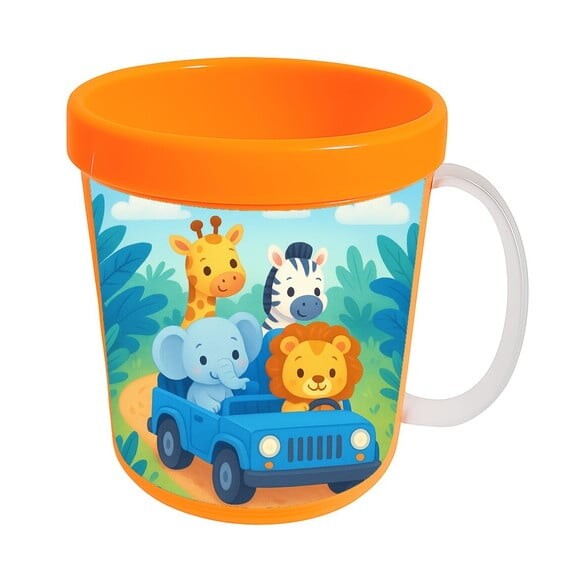 Caneca Acrílica Infantil Personalizada Safari Azul