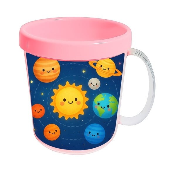 Caneca Acrílica Infantil Personalizada Sistema Solar