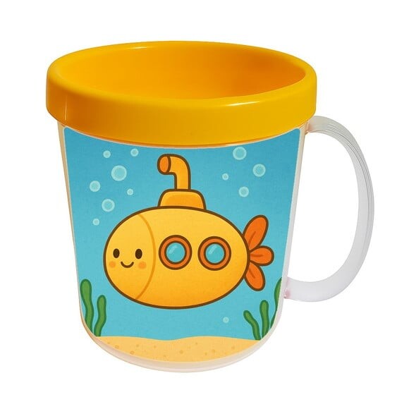 Caneca Acrílica Infantil Personalizada Submarino