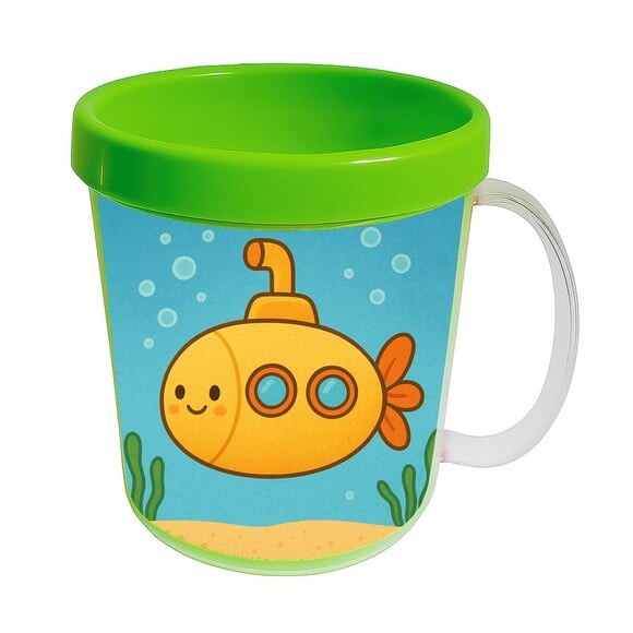 Caneca Acrílica Infantil Personalizada Submarino