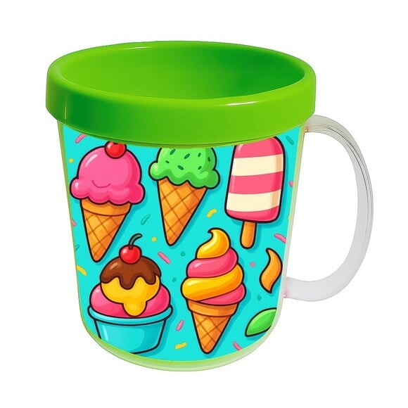 Caneca Acrílica Infantil Personalizada Sorvetes
