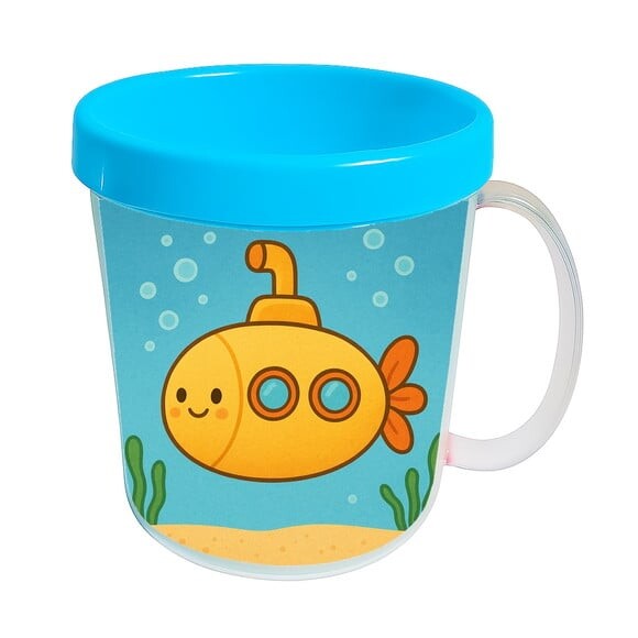 Caneca Acrílica Infantil Personalizada Submarino