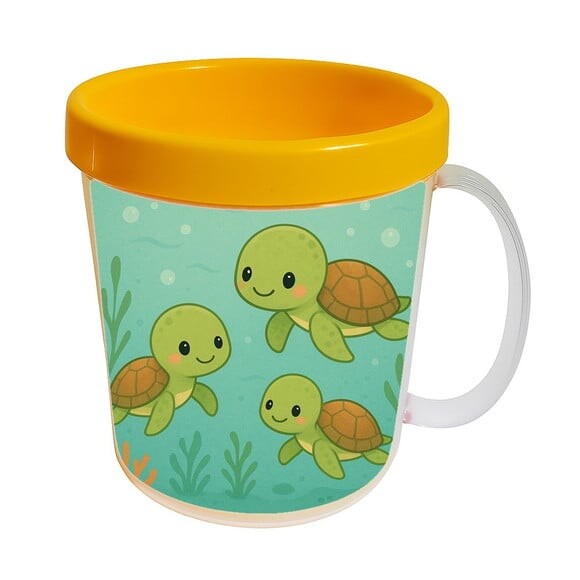 Caneca Acrílica Infantil Personalizada Tartaruguinhas
