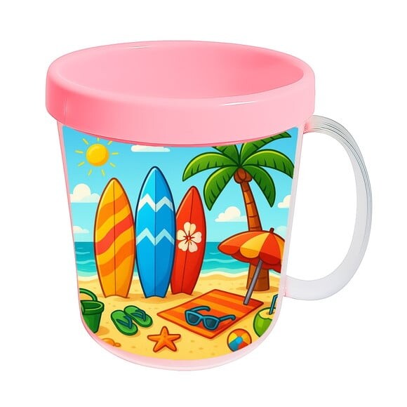 Caneca Acrílica Infantil Personalizada Surf