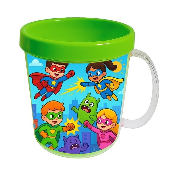 Caneca Acrílica Infantil Personalizada Super Heróis