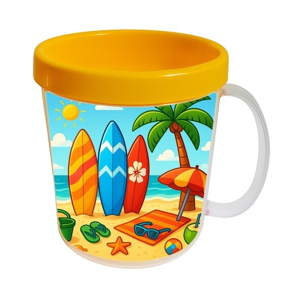 Caneca Acrílica Infantil Personalizada Surf