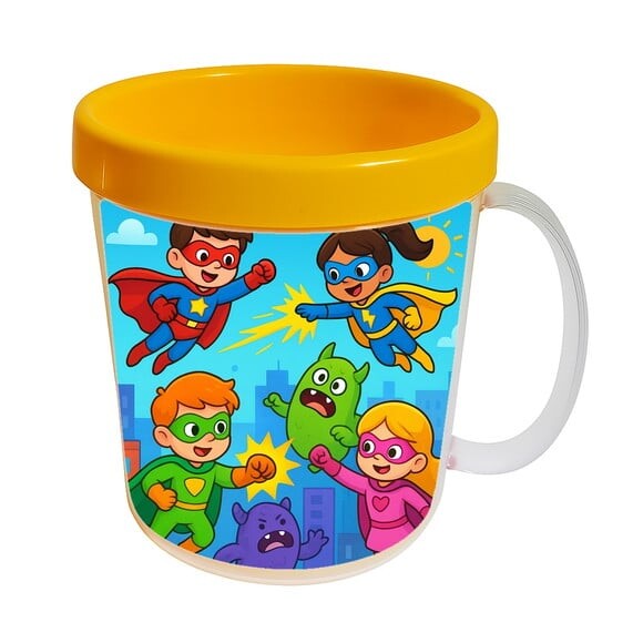 Caneca Acrílica Infantil Personalizada Super Heróis