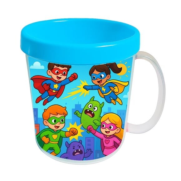 Caneca Acrílica Infantil Personalizada Super Heróis