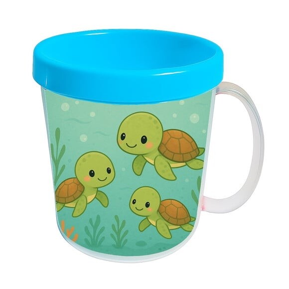 Caneca Acrílica Infantil Personalizada Tartaruguinhas