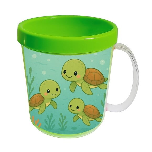 Caneca Acrílica Infantil Personalizada Tartaruguinhas