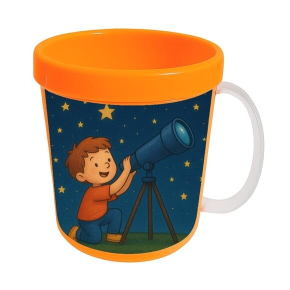 Caneca Acrílica Infantil Personalizada Telescópio Kids