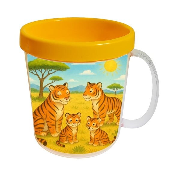 Caneca Acrílica Infantil Personalizada Tigres