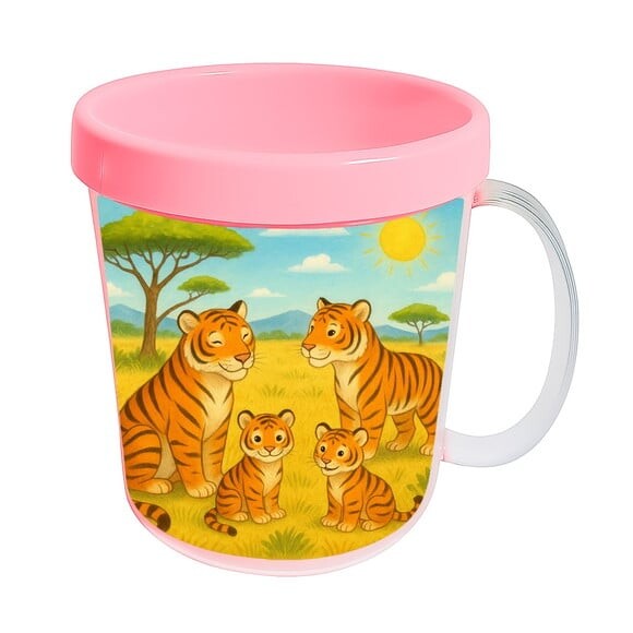 Caneca Acrílica Infantil Personalizada Tigres