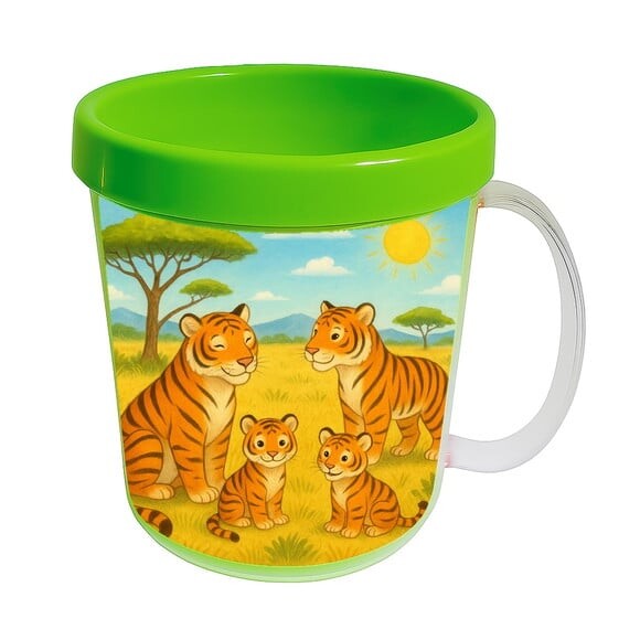 Caneca Acrílica Infantil Personalizada Tigres