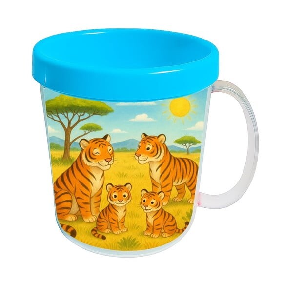 Caneca Acrílica Infantil Personalizada Tigres