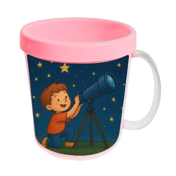 Caneca Acrílica Infantil Personalizada Telescópio Kids