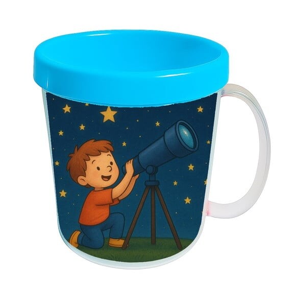 Caneca Acrílica Infantil Personalizada Telescópio Kids