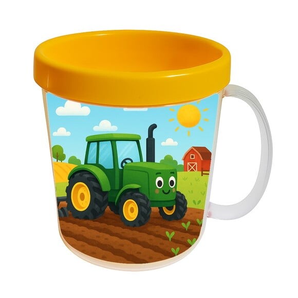 Caneca Acrílica Infantil Personalizada Trator