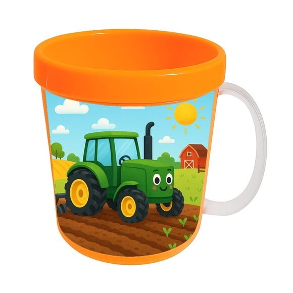 Caneca Acrílica Infantil Personalizada Trator