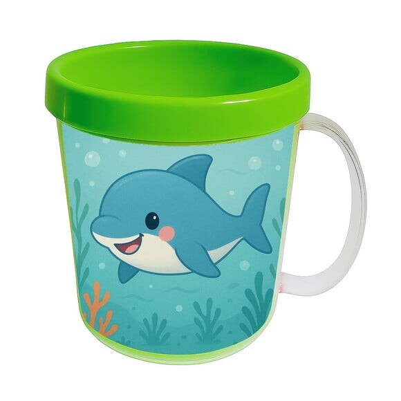 Caneca Acrílica Infantil Personalizada Tubarãozinho Fofo