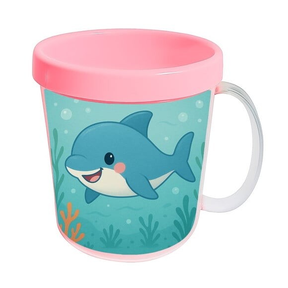 Caneca Acrílica Infantil Personalizada Tubarãozinho Fofo