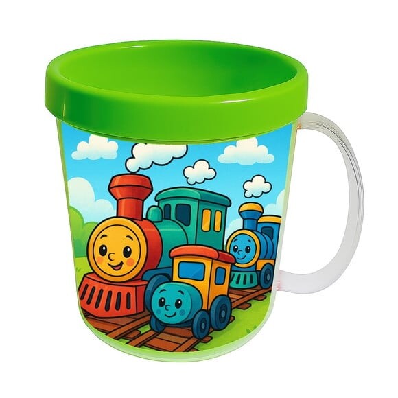 Caneca Acrílica Infantil Personalizada Trens Antigos
