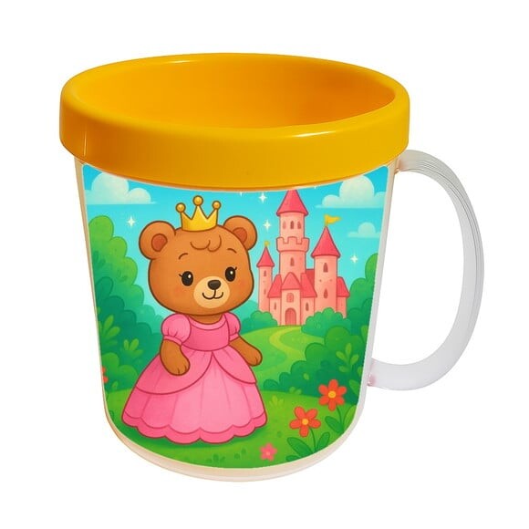 Caneca Acrílica Infantil Personalizada Ursinha Princesa