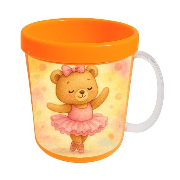 Caneca Acrílica Infantil Personalizada Ursinha Bailarina