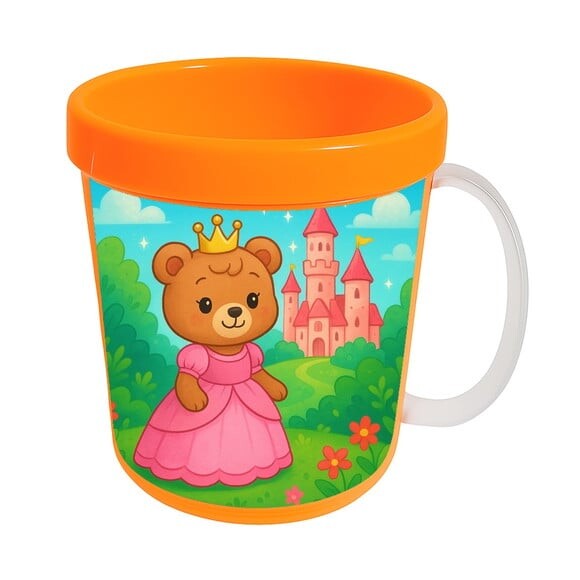 Caneca Acrílica Infantil Personalizada Ursinha Princesa
