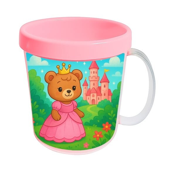 Caneca Acrílica Infantil Personalizada Ursinha Princesa