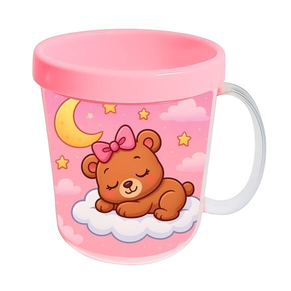Caneca Acrílica Infantil Personalizada Ursinha Soninho