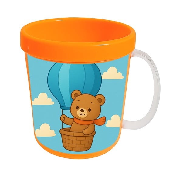 Caneca Acrílica Infantil Personalizada Ursinho Baloeiro
