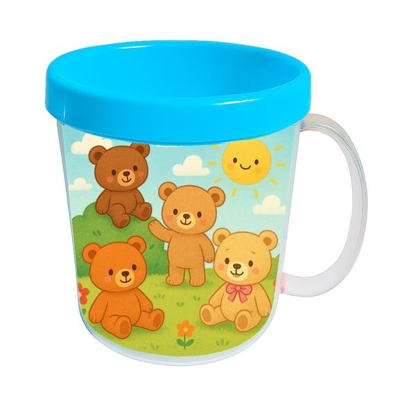 Caneca Acrílica Infantil Personalizada Ursinhos