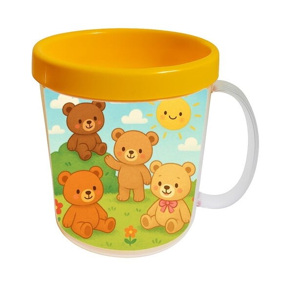 Caneca Acrílica Infantil Personalizada Ursinhos