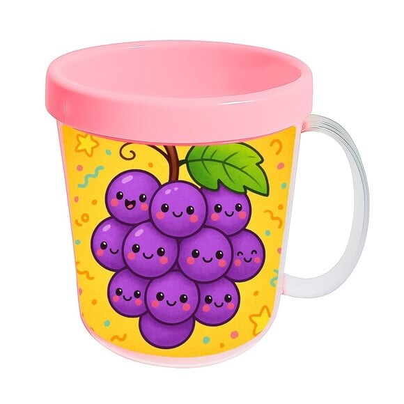 Caneca Acrílica Infantil Personalizada Uvinhas Fofas