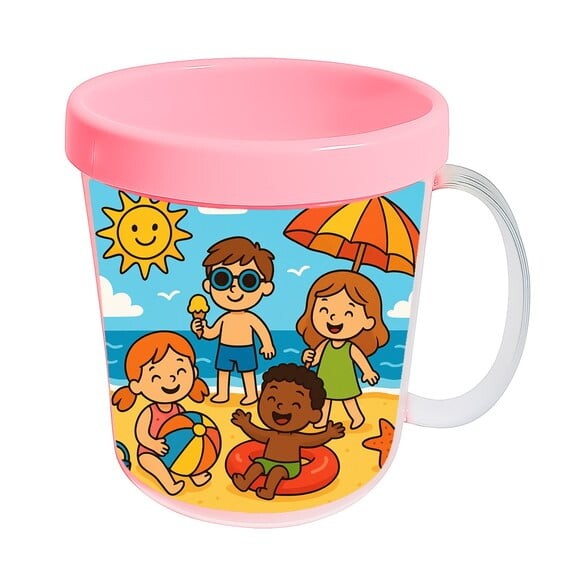 Caneca Acrílica Infantil Personalizada Verão Divertido