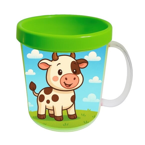Caneca Acrílica Infantil Personalizada Vaquinha