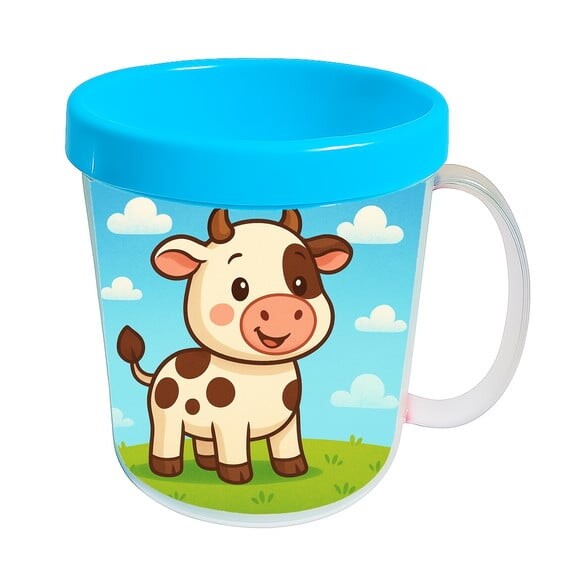Caneca Acrílica Infantil Personalizada Vaquinha