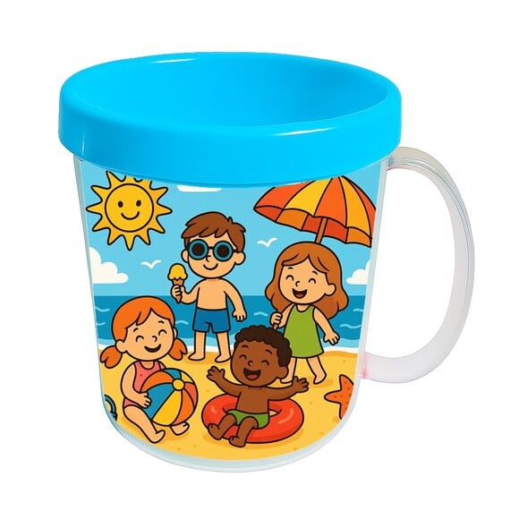 Caneca Acrílica Infantil Personalizada Verão Divertido