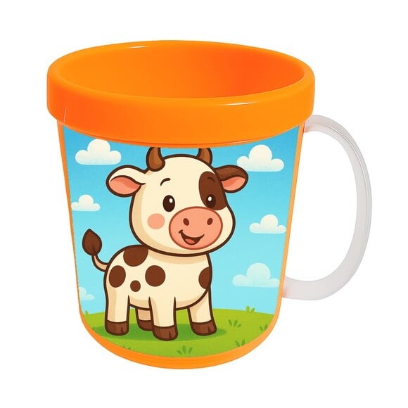Caneca Acrílica Infantil Personalizada Vaquinha