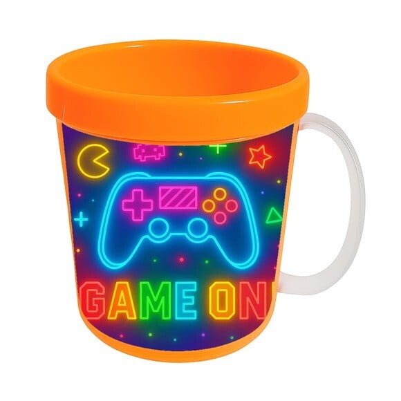 Caneca Acrílica Infantil Personalizada Video Game Neon
