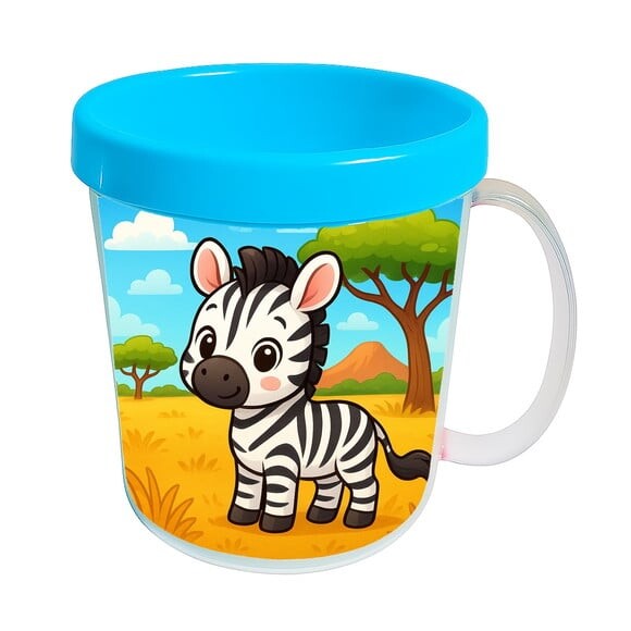 Caneca Acrílica Infantil Personalizada Zebra Baby