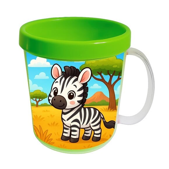 Caneca Acrílica Infantil Personalizada Zebra Baby
