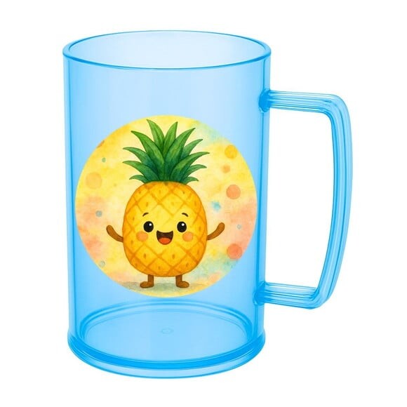 Caneca de Chopp Infantil Personalizada Abacaxi