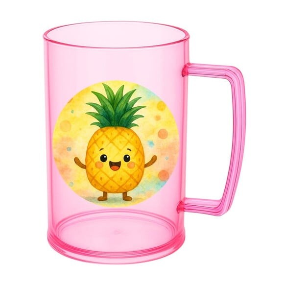 Caneca de Chopp Infantil Personalizada Abacaxi