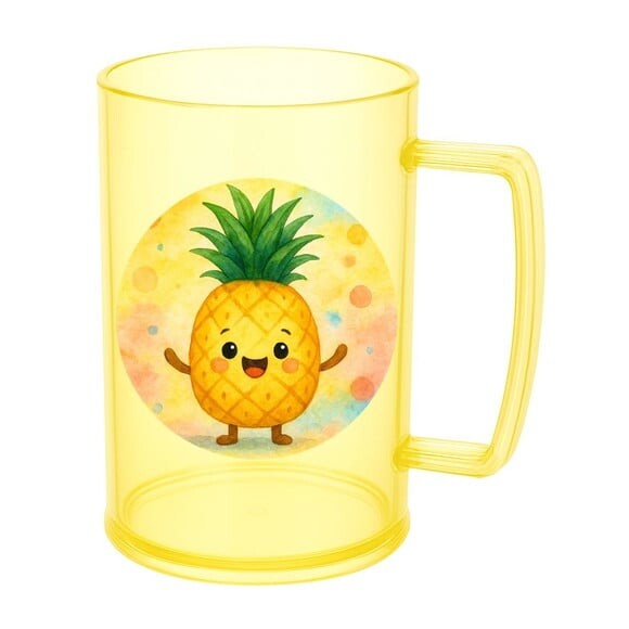 Caneca de Chopp Infantil Personalizada Abacaxi