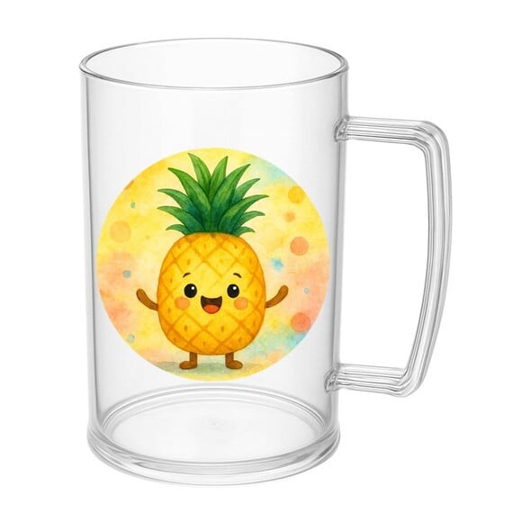 Caneca de Chopp Infantil Personalizada Abacaxi