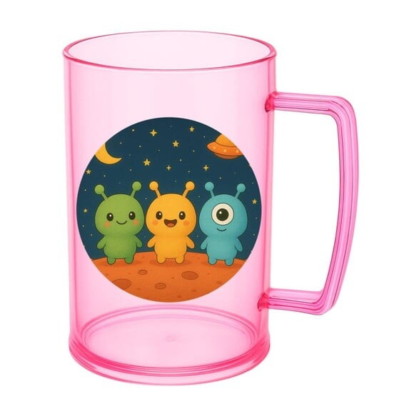 Caneca de Chopp Infantil Personalizada Alienígenas Fofos